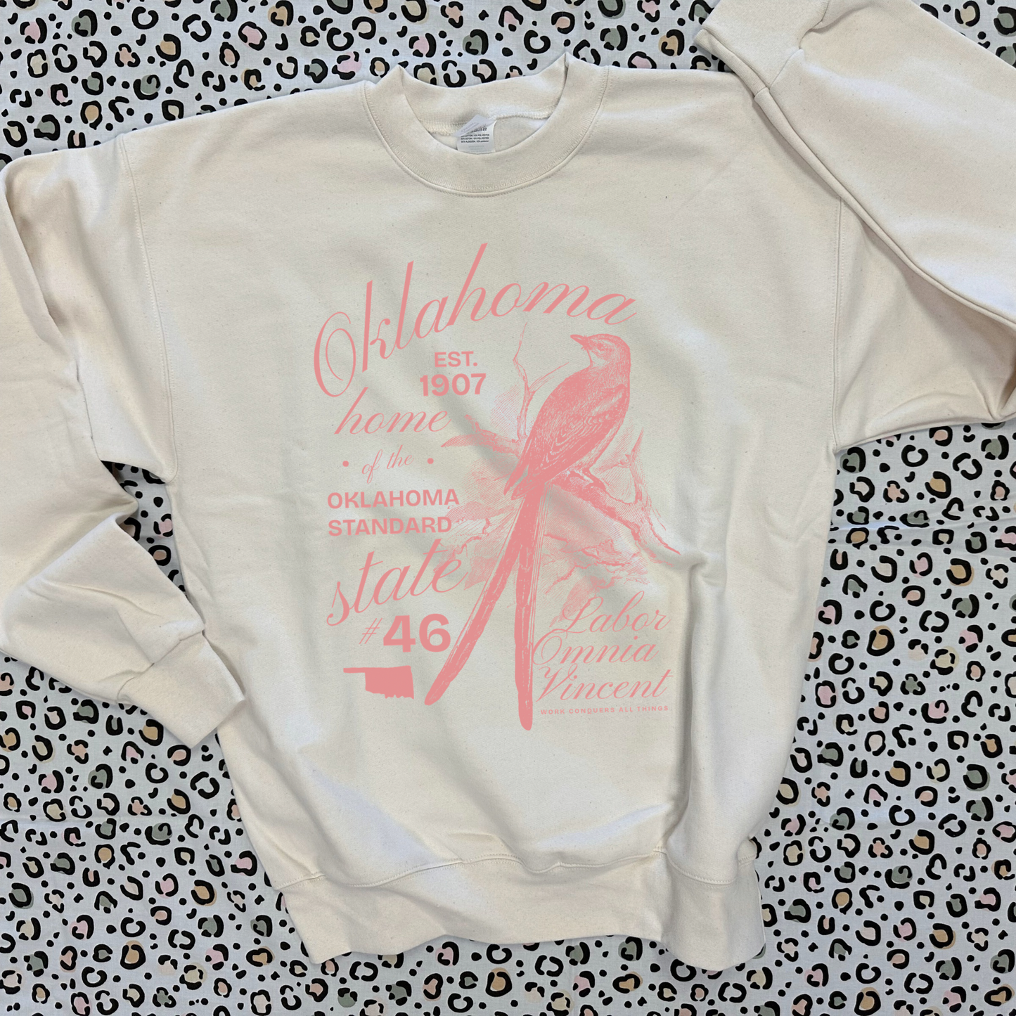 OKLAHOMA 2026: Delicate Pink Scissortail Script (SWEATSHIRT)