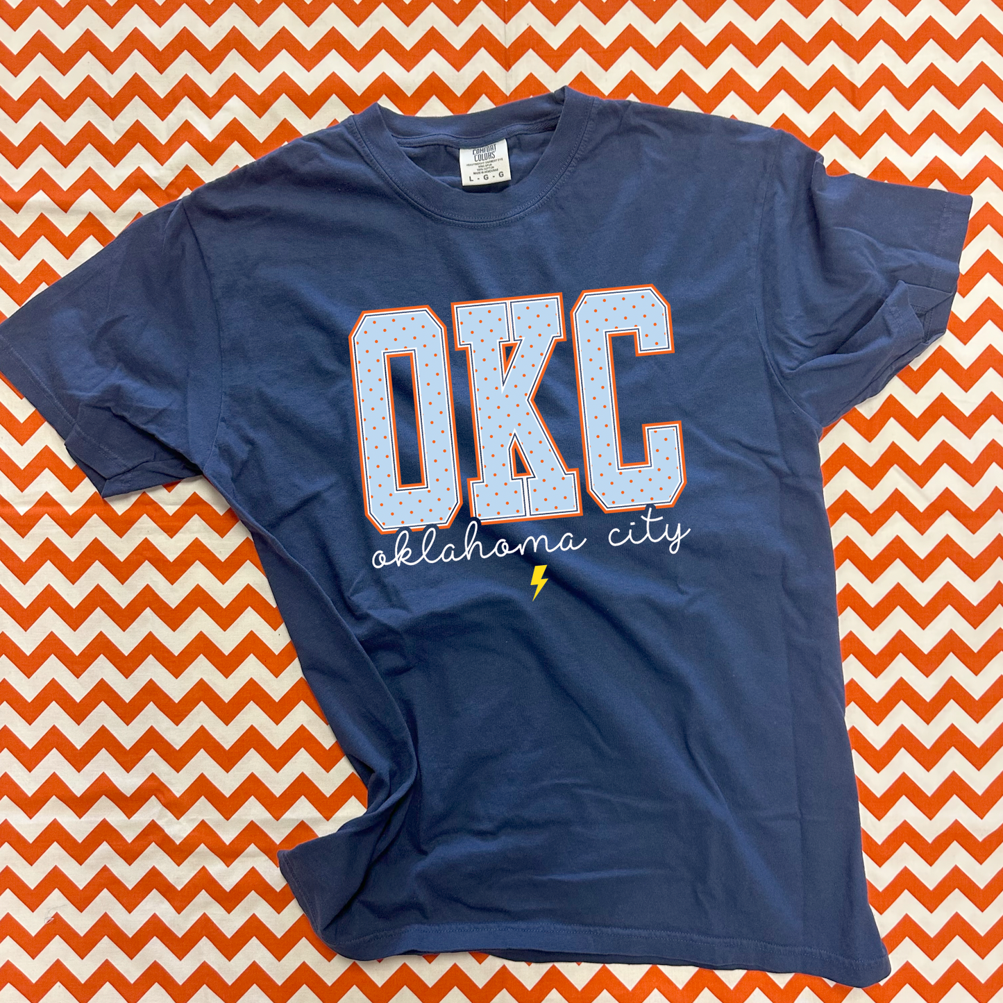 OKC SPIRIT 2026: OKC Polkadots (COMFORT COLORS - SHORTSLEEVE)
