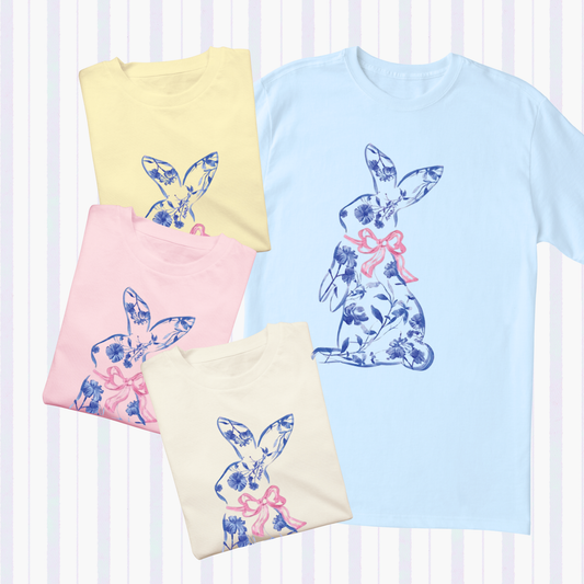 EASTER 2026: Chinoiserie Bunny (COMFORT COLORS SHORTSLEEVE or LONGSLEEVE)
