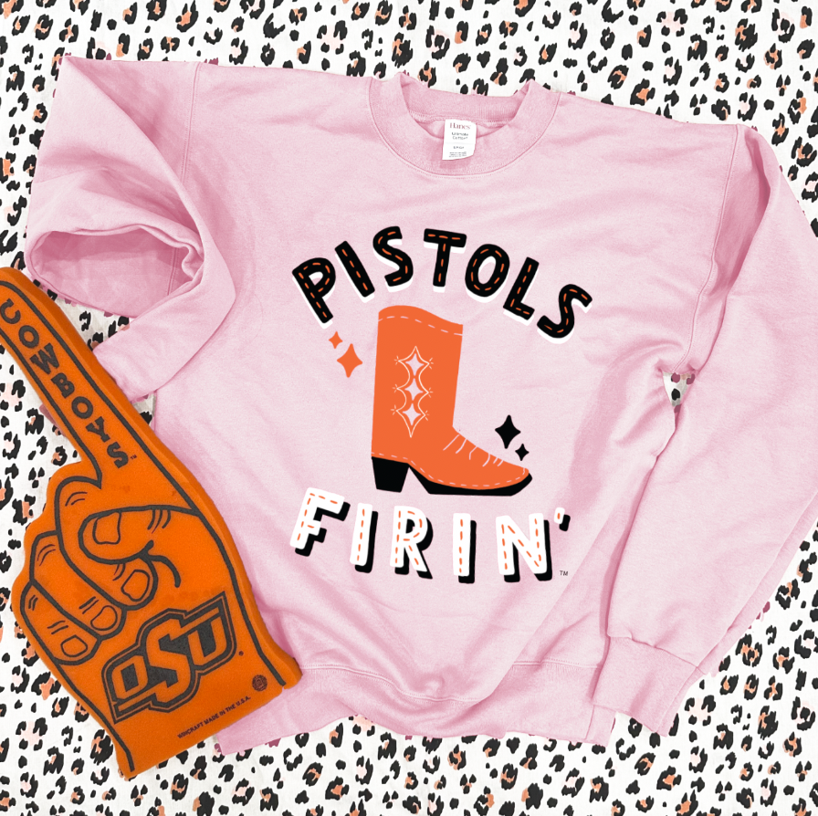 OK STATE UNIV. 2023: Pistols Firin' Cowboy Boot (SWEATSHIRT)