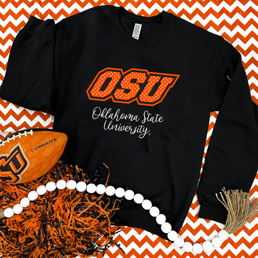 OK STATE UNIV. 2023: OSU Polkadot Logo (SWEATSHIRT)