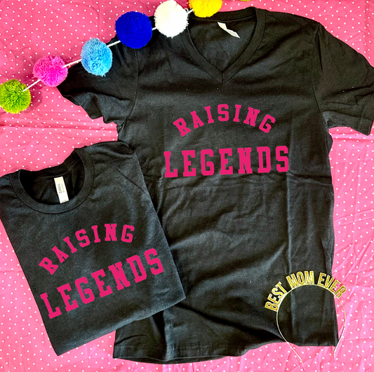 MOM LIFE 2024: Raising Legends (VNECK OR CREW NECK)