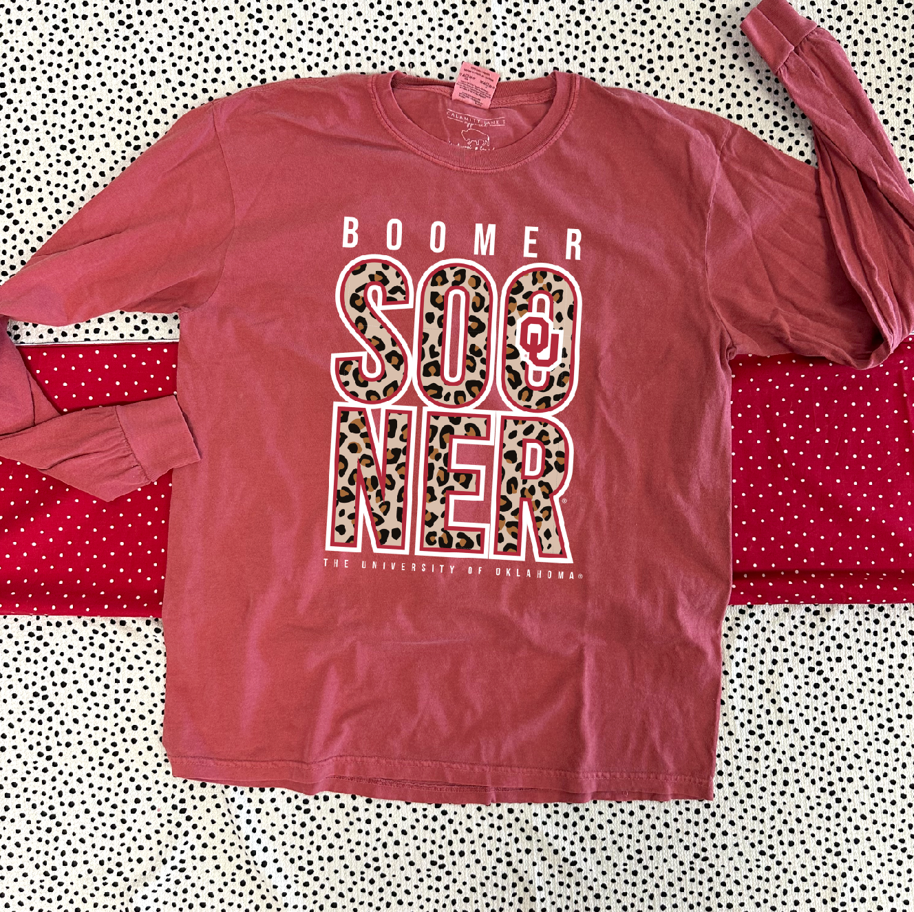 UNIV. OF OK 2024: Boomer Sooner Bold Leopard (LONGSLEEVE)