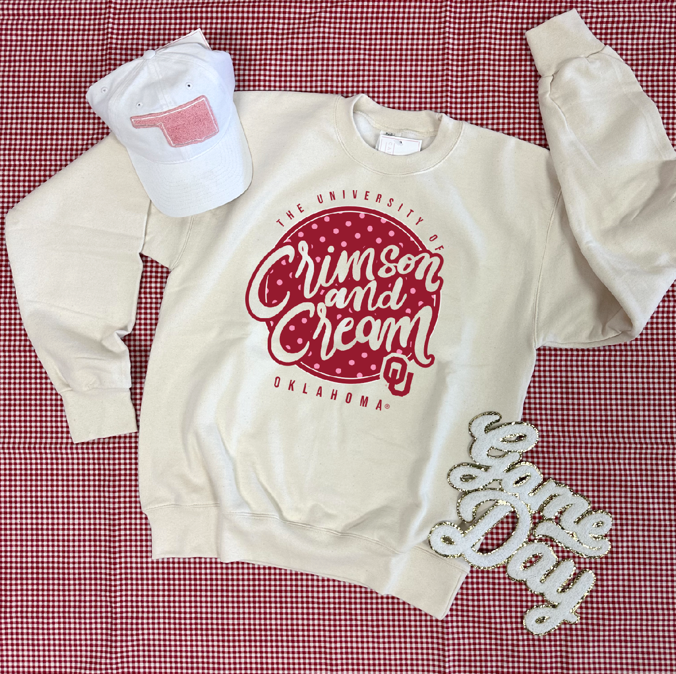 UNIV. OF OK 2024: Crimson & Cream (SWEATSHIRT)