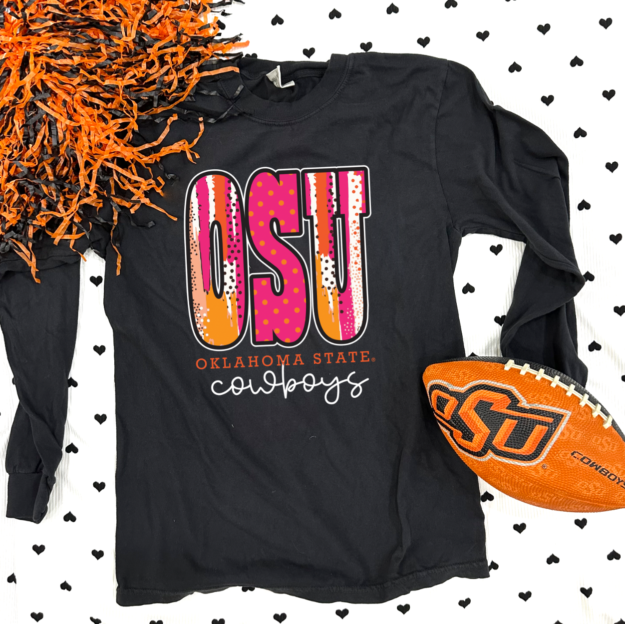 OK STATE 2024: OSU Bold Mixed Pattern (LONGSLEEVE)