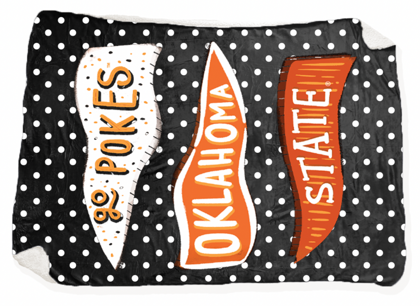 OK STATE 2024: OSU Go Pokes Pennant Flags *BLANKET*