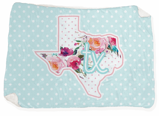 TEXAS 2024: Chambray Floral & Polkadots *BLANKET*