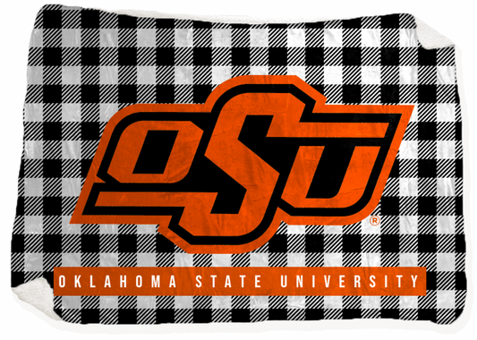 OK STATE 2024: OSU Buffalo Check Logo *BLANKET*