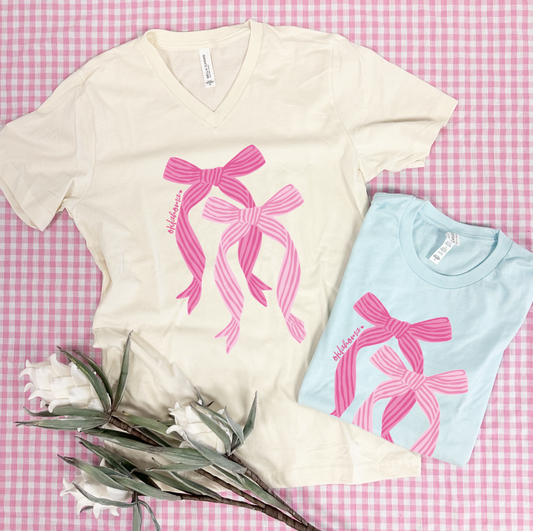 OKLAHOMA: Oklahoma Bows (BELLA CANVAS VNECK OR CREW NECK)