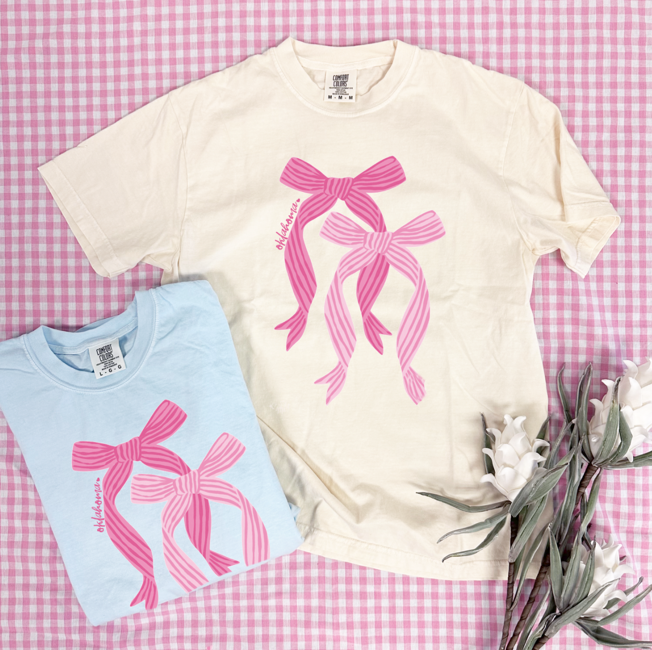 OKLAHOMA: Oklahoma Bows (COMFORT COLORS SHORTSLEEVE)