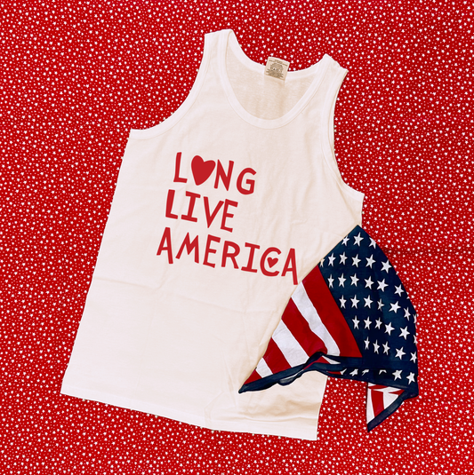 AMERICAN SPIRIT 2025: Long Live America (COMFORT COLORS TANK TOP)
