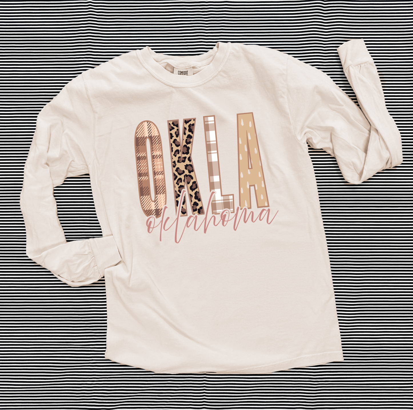 OKLAHOMA 2025: OKLA Fall Mixed Patterns (COMFORT COLORS LONGSLEEVE)