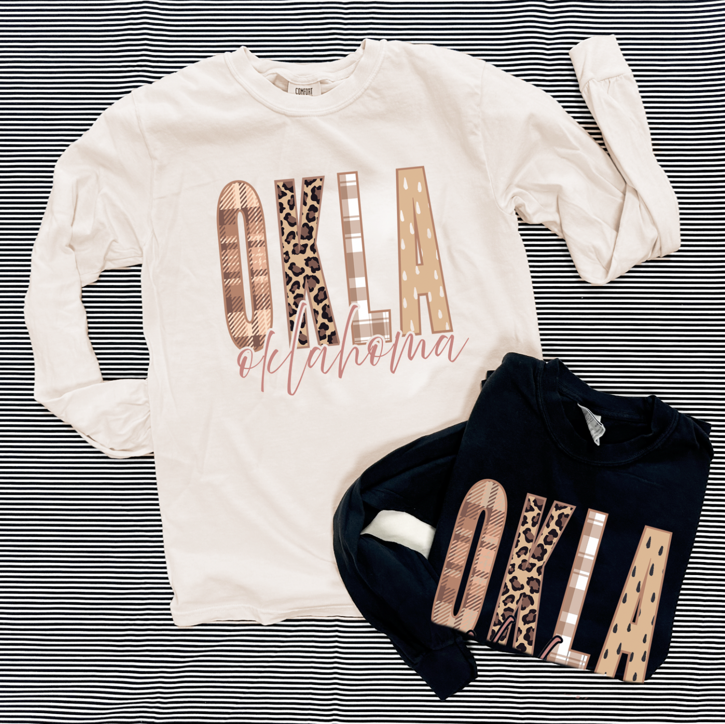 OKLAHOMA 2025: OKLA Fall Mixed Patterns (COMFORT COLORS LONGSLEEVE)