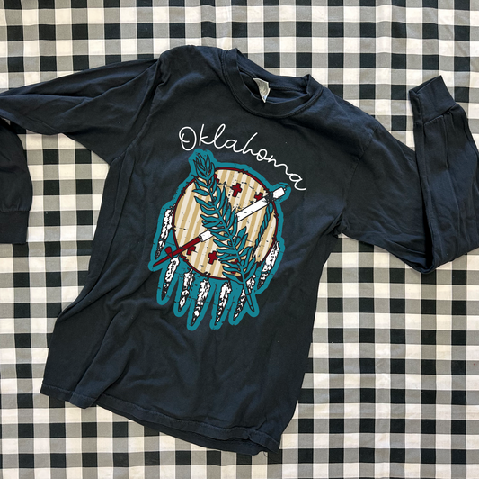 OKLAHOMA 2025: Striped Dreamcatcher (COMFORT COLORS LONGSLEEVE)