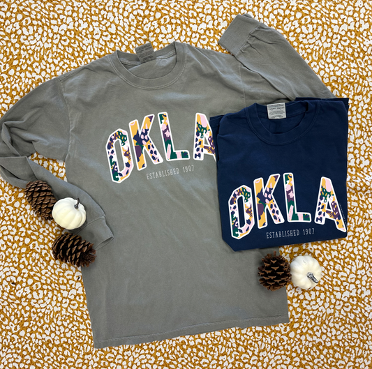 OKLAHOMA 2025: OKLA Vincent Fall Abstract (COMFORT COLORS LONGSLEEVE)