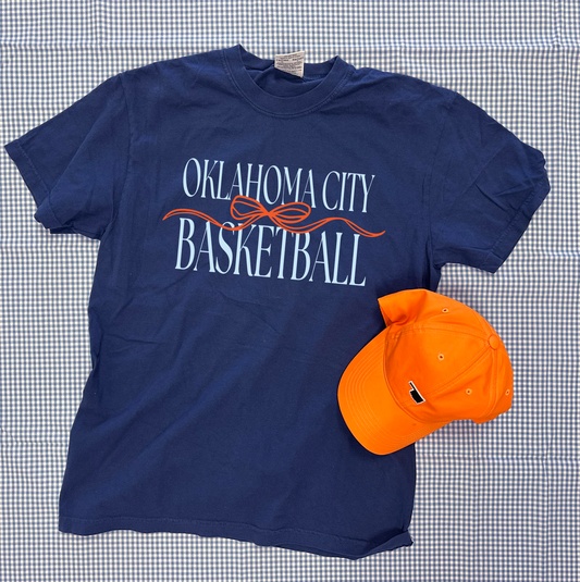OKC SPIRIT 2025: Oklahoma City Basketball & Bow (COMFORT COLORS SHORTSLEEVE)
