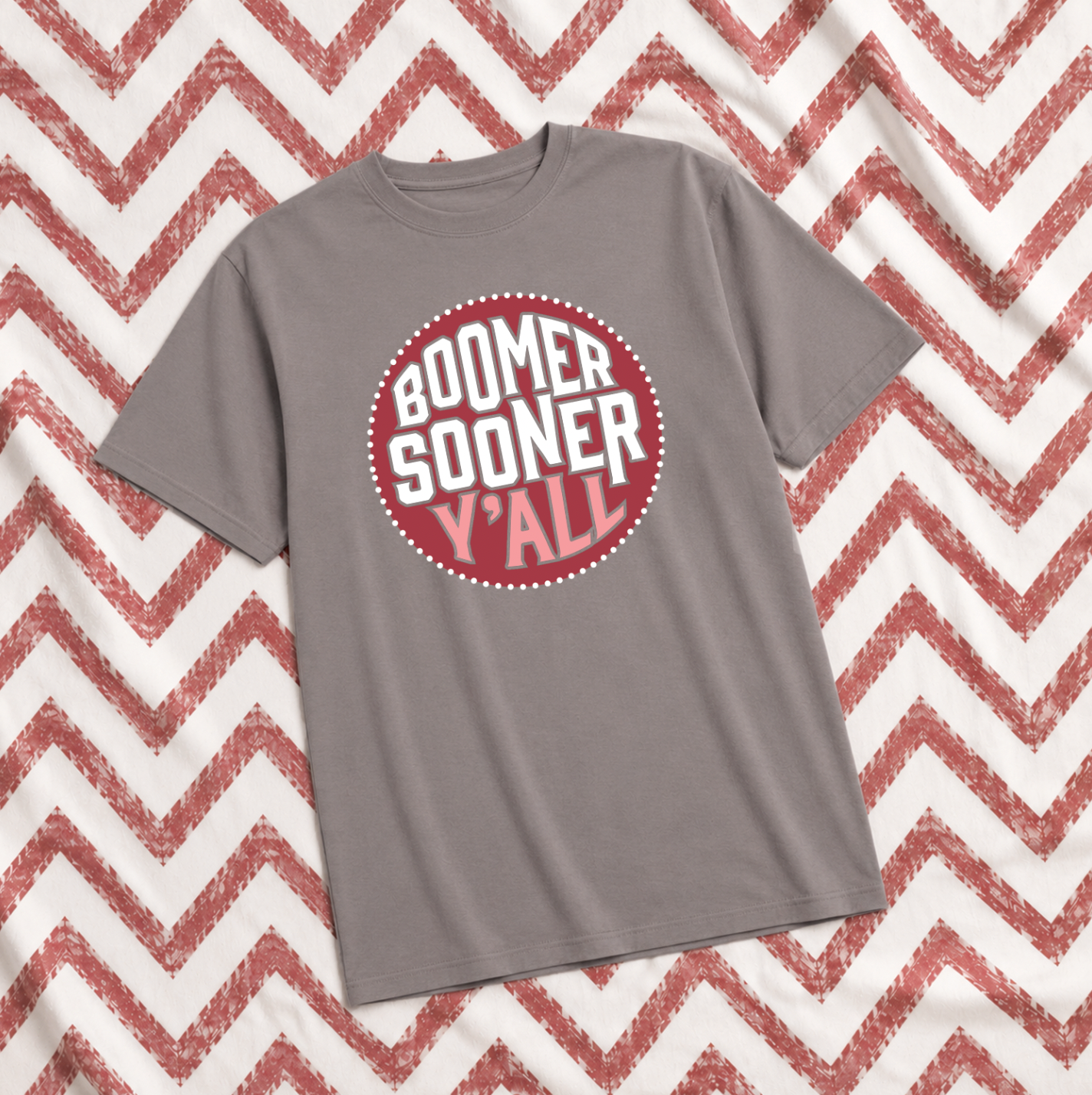 UNIV. of OKLAHOMA 2026: Boomer Sooner Y'all Circle (COMFORT COLORS SHORTSLEEVE)