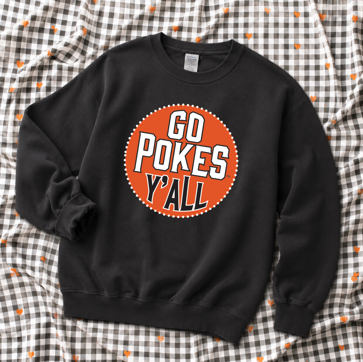 OK STATE 2026: Go Pokes Y'all Circle (SWEATSHIRT)