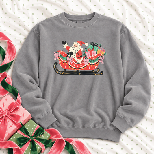 CHRISTMAS 2026: Santa's Whimsy Sleigh (COMFORT COLORS SWEATSHIRT)