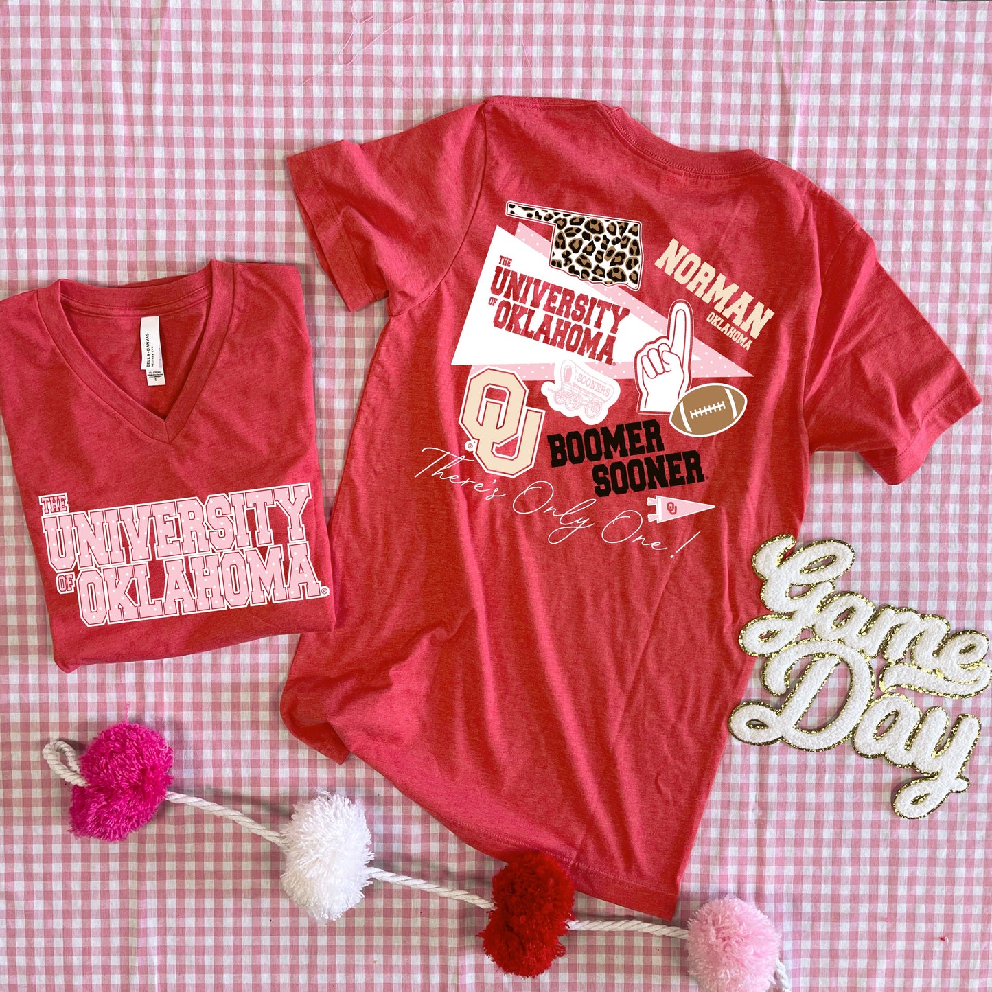 UNIV. OF OK 2025: OU Modern Storyboard (BELLA CANVAS VNECK or CREW NECK)