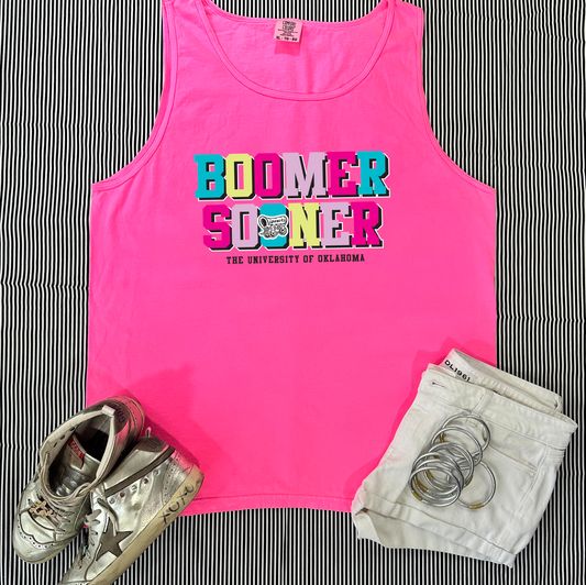 OU 2024: BOOMER SOONER NEON (**COMFORT COLORS TANK TOP**)