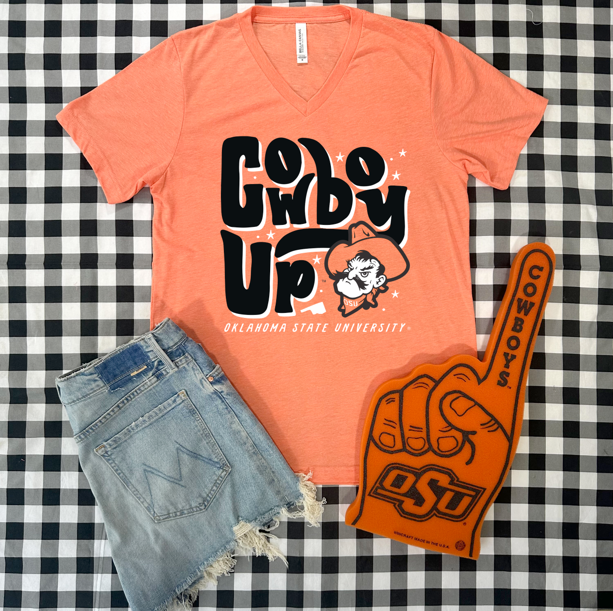 OSU 2024: OSU COWBOY UP (**BELLA CANVAS V-NECK**)